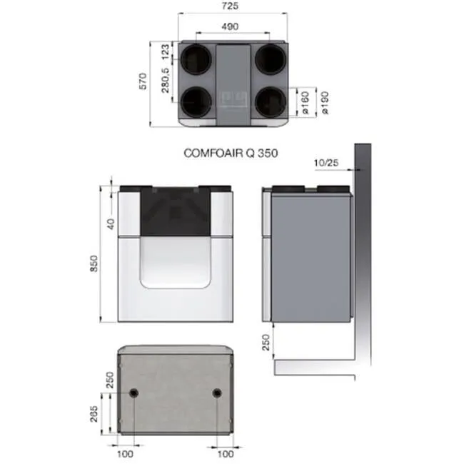 Zehnder Stork ComfoAir Q450 WTW unit NL L VV ST - Image 3