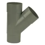 PVC HWA T-Stuk 45° grijs 70 M/VS