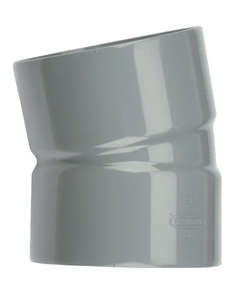 PVC Lijm Bocht 15° grijs 125 M/M