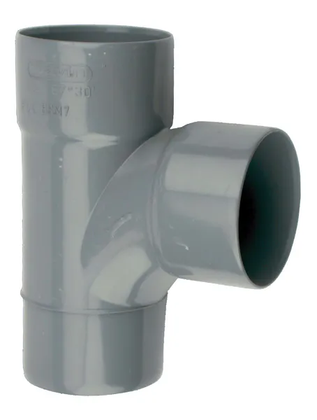 PVC Lijm Stroom T-Stuk 90° grijs 110 2M/S