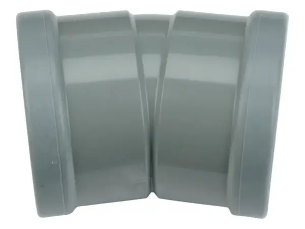PVC Manchet Bocht 15° grijs 125 SN4 M/M