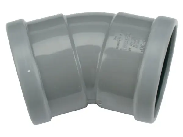 PVC Manchet Bocht 30° grijs 125 SN4 M/M