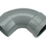 PVC Manchet Bocht 90° grijs 125 SN4 M/S