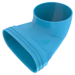 Wavin Ventiza Eindst.90° 195x125 H=50 M/M