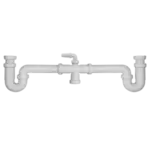 BONFIX Dubbele sifon universeel, afsl. vaatwasmachine aansl.