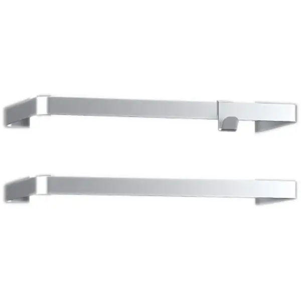 E-Comfort Icon Alu 2 handdoekdragers met haak