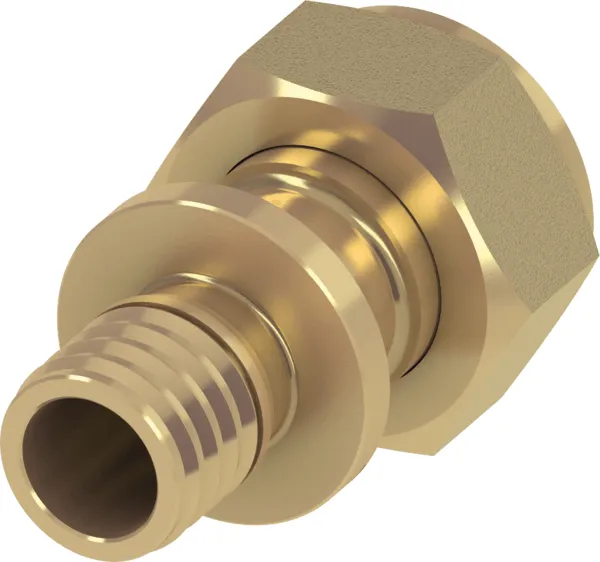 TECEflex draadfitting vlakke dichting standaard messing 32 mm x 1"