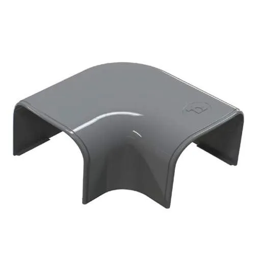 Platte bocht 90° T75 Antraciet RAL7016