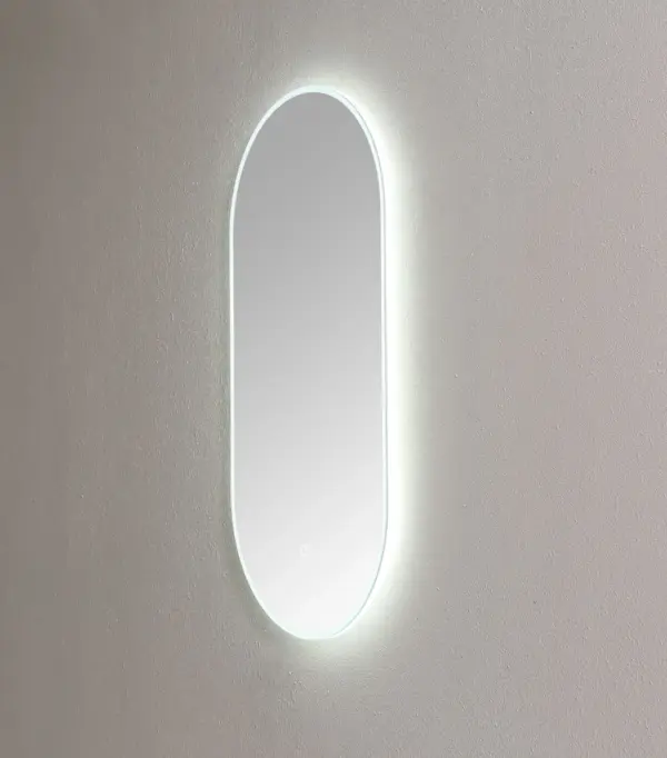 Saniful Ovale badkamerspiegel met led verlichting in 3 kleuren instelbaar & dimbaar