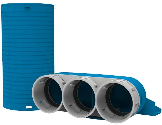 Vent-Axia Uniflexplus ventielcollector 3 x Ø69mm met schuifhuls 250mm en speciedeksel Ø125mm - Image 3