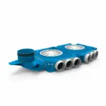 Vent-Axia Uniflexplus ventilatie samengestelde verdeler 15x Ø69mm met verticale tuit Ø125mm