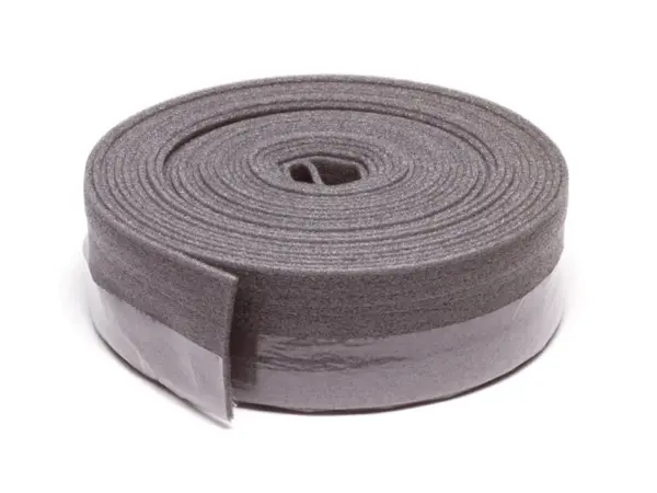 Randisolatie 15cm hoog / 8mm dik met flap, 25mtr. lengte