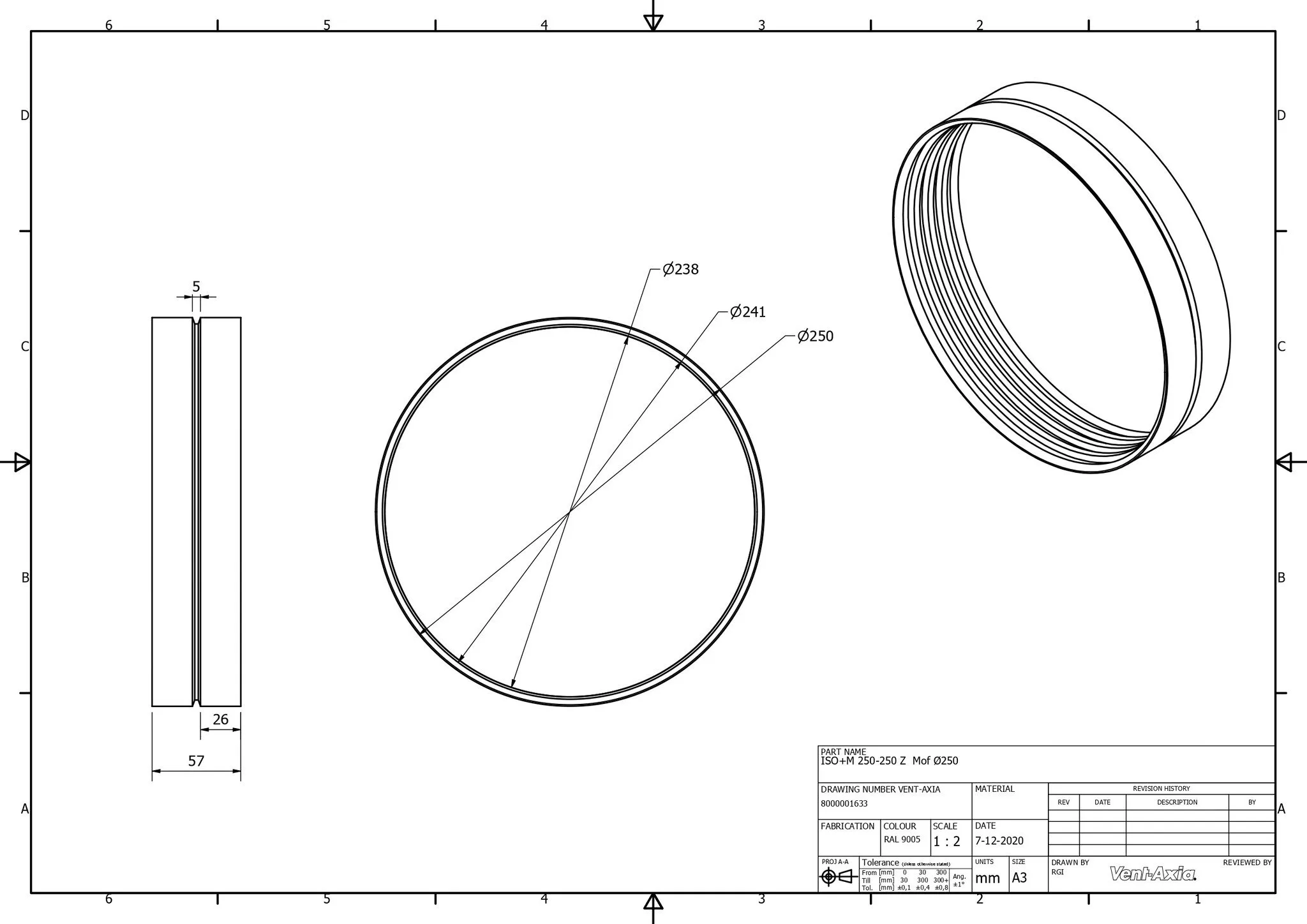 Vent-Axia ISO+M 250-250 Z / Mof Ø250 - Image 2