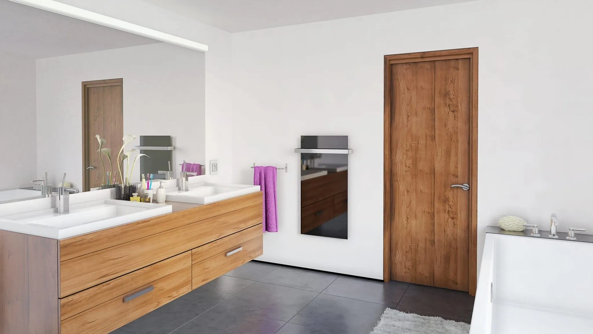 Ecosun GS 850 infrarood paneel glas zwart 120x80cm 850W