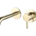 Saniful Wastafelmengkraan rond inbouw Goud Geborsteld