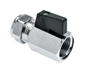 BONFIX Minikogelkraan binnendraad x buitendraad zwarte knop