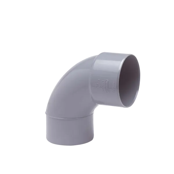 PVC Lijm Bocht 90° grijs M/S