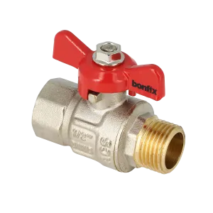 BONFIX Kogelkraan binnendraad x buitendraad + vlindergreep