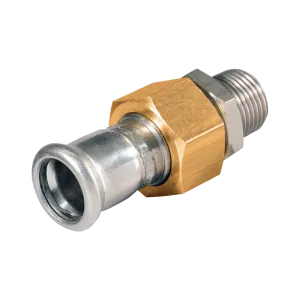 BONFIX M-press RVS-water 3 delige koppeling vlakdichtend buitendraad