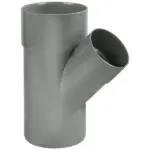 PVC Lijm T-Stuk 45° grijs 110X75 M/S
