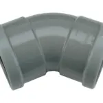 PVC Manchet Bocht 45° grijs 125 SN4 M/M