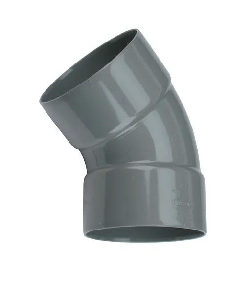 PVC Lijm Bocht 45° grijs M/M
