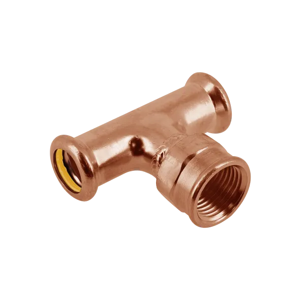 BONFIXX M-press roodkoper gas T-stuk binnendraad