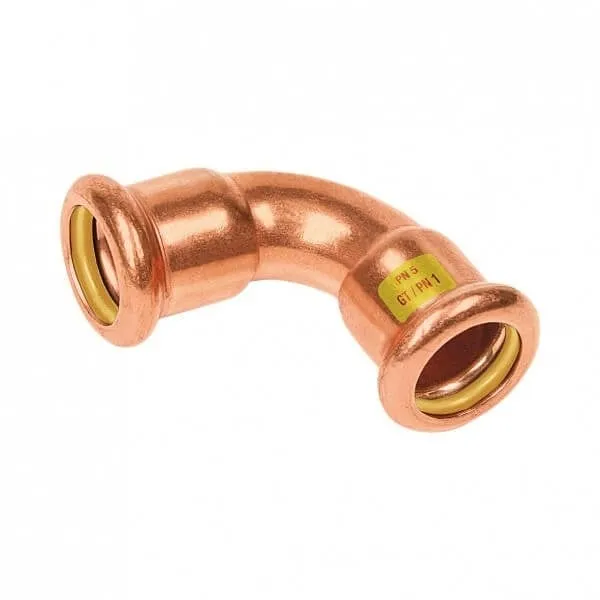 BONFIXX M-press roodkoper gas bocht 90 graden