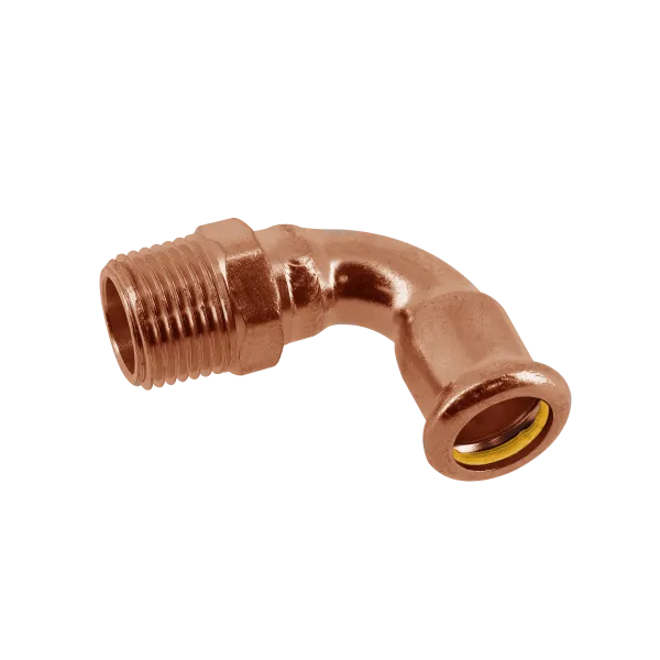 BONFIXX M-press roodkoper gas kniekoppeling