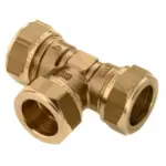 Bonfix messing T-stuk 90 graden 3x knel 22mm knel