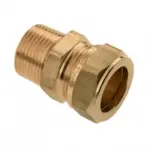 Bonfix messing draadkoppeling, knel x buitendraad 22 x 1 inch