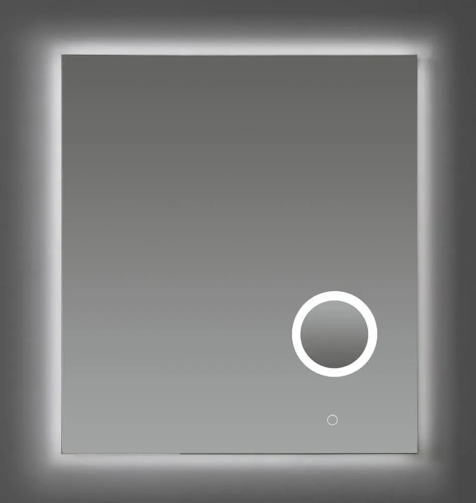 Saniful Rechthoekige badkamerspiegel met led verlichting in 3 kleuren instelbaar & dimbaar Incl. spiegelverwarming en make-up spiegel