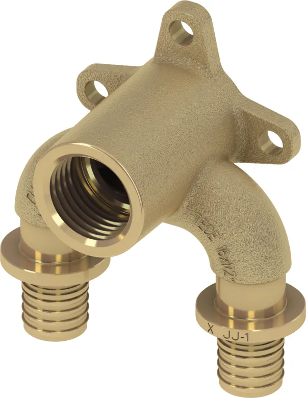 TECEflex dubbele muurplaat stromend silicium brons