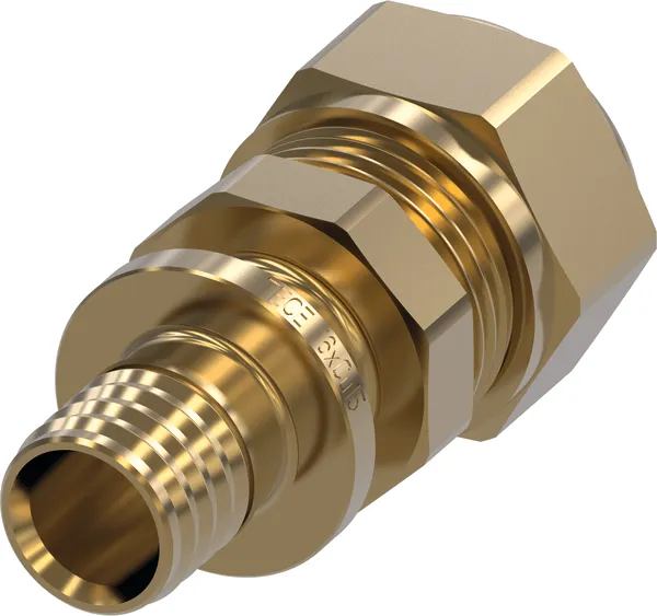 TECEflex overgangskoppeling met knelfitting standaard messing