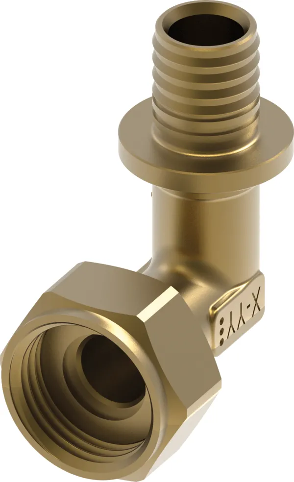 TECEflex-hoekverbinding vlakafdichtend standaard messing