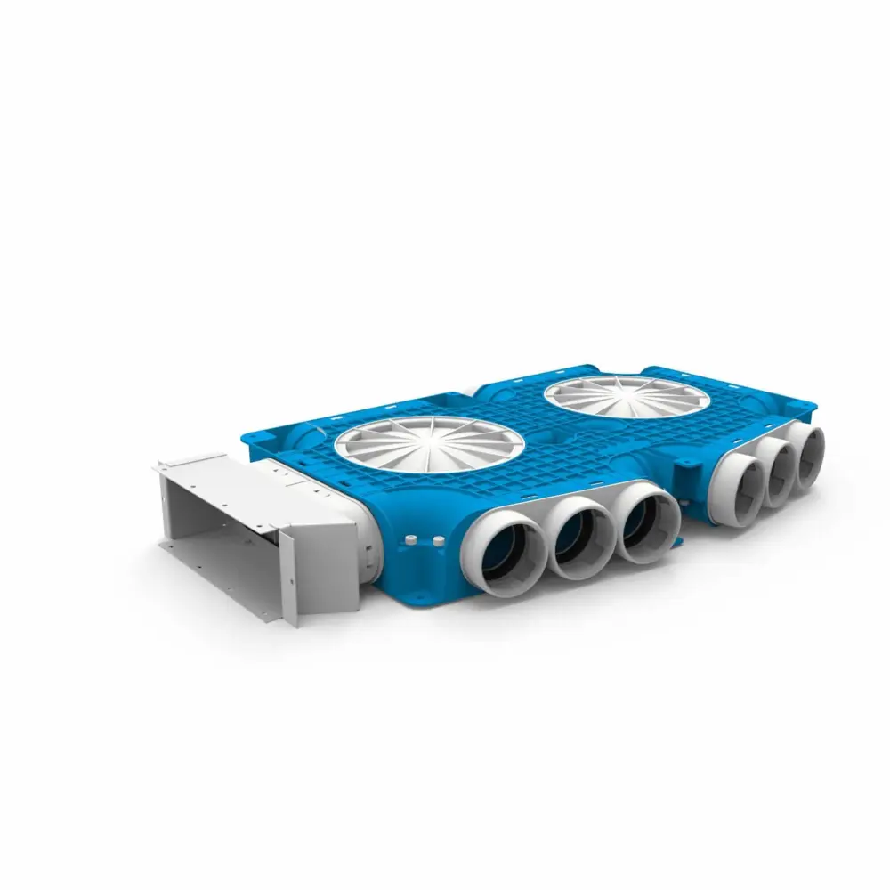 Vent-Axia Uniflexplus samengestelde verdeler 15 x Ø69mm voor instortkanaal 220 x 80mm 220x80mm