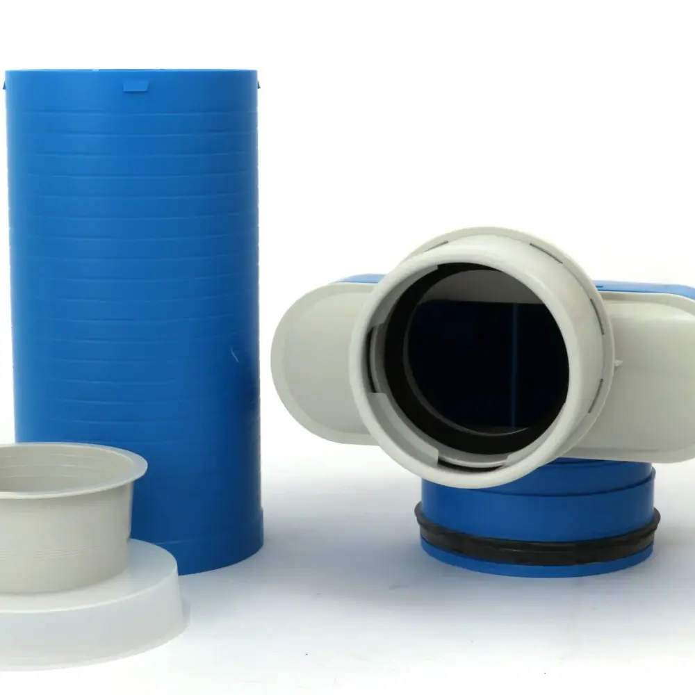 Vent-Axia Uniflexplus ventielcollector 1 x Ø90 mm met schuifhuls 250 mm en speciedeksel Ø125 mm