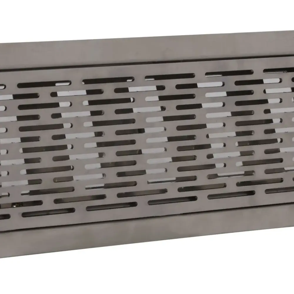 Vent-Axia Uniflexplus ventilatie instelbaar vloerrooster met sleuven - GEBORSTELD RVS