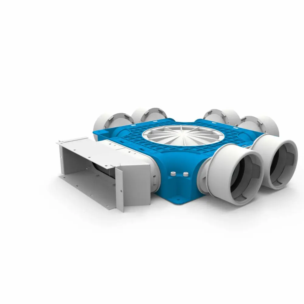 Vent-Axia Uniflexplus ventilatie samengestelde verdeler 6x Ø90mm voor instortkanaal 220x80mm 220x80mm