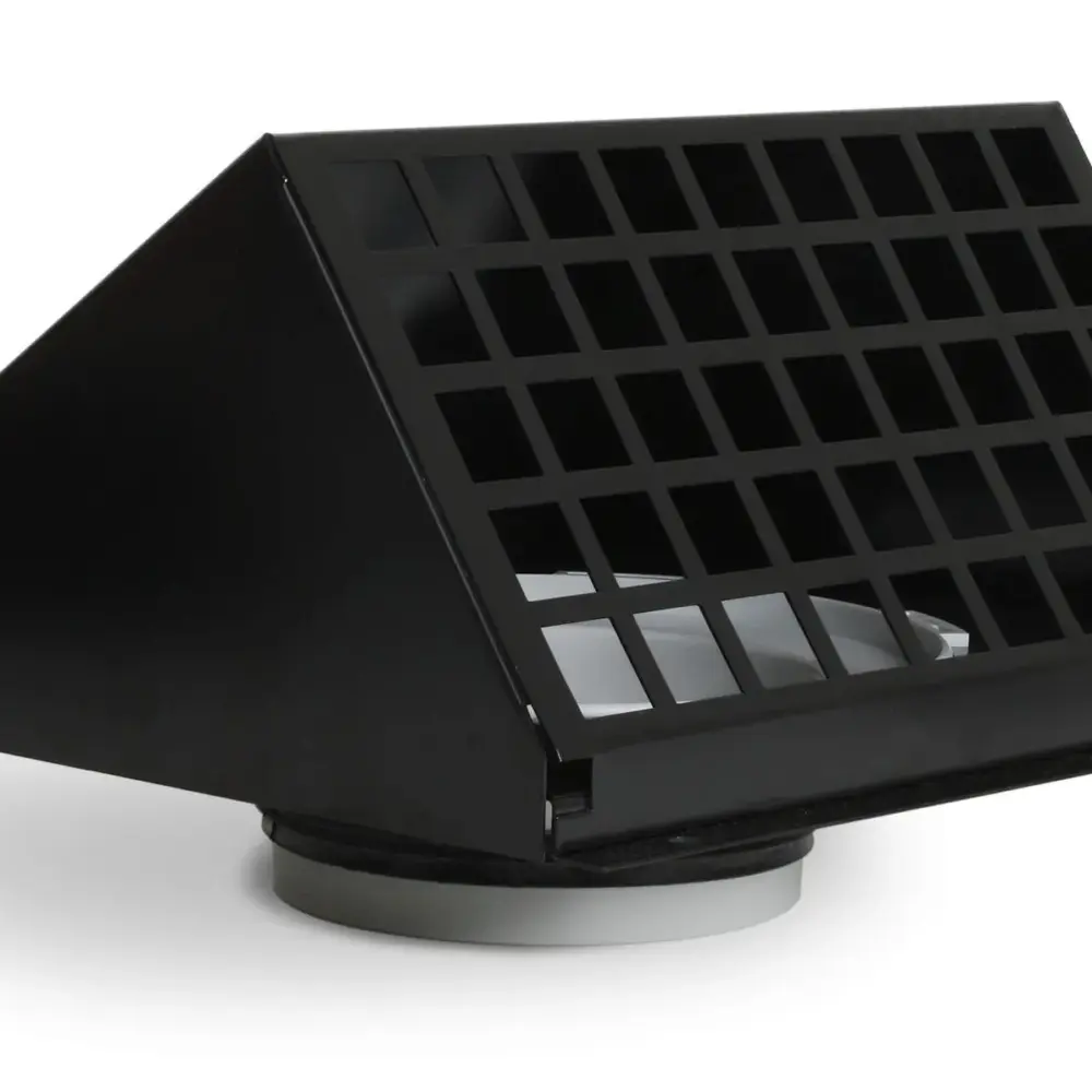 Vent-Axia VMR 125 Z / Geveldoorvoer Alu Ø125 RAL9005 zwart