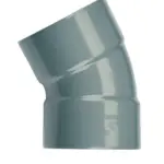 PVC Lijm Bocht 30° grijs 125 M/M