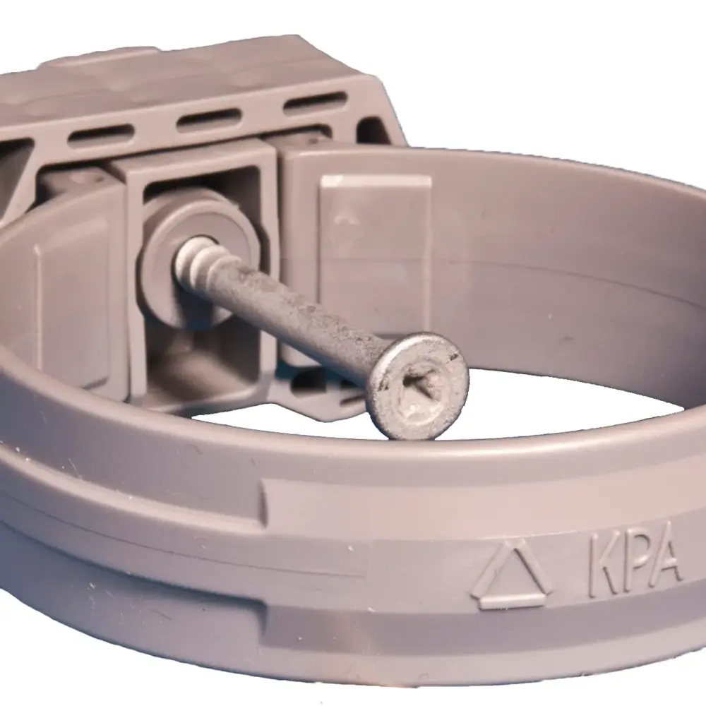 PVC KPA Beugel + Plug grijs 80