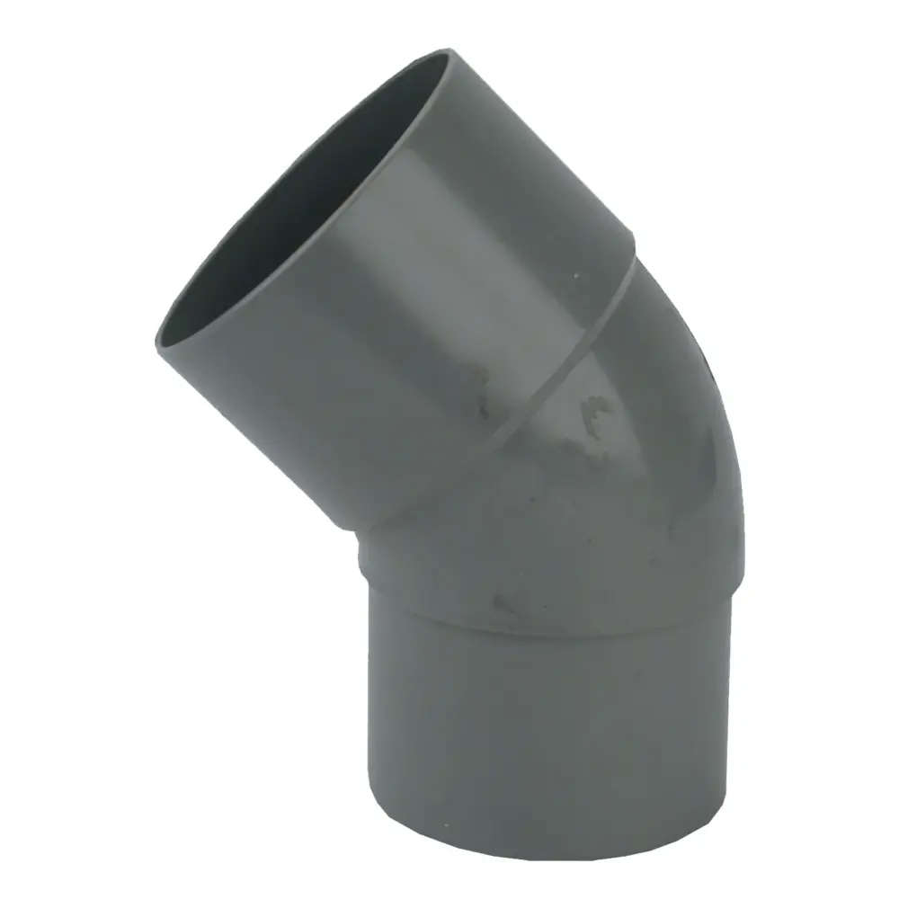 PVC HWA Bocht 45° grijs 100 M/VS