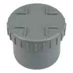 PVC Lijm Eindstuk + Schroefdeksel grijs 50/40